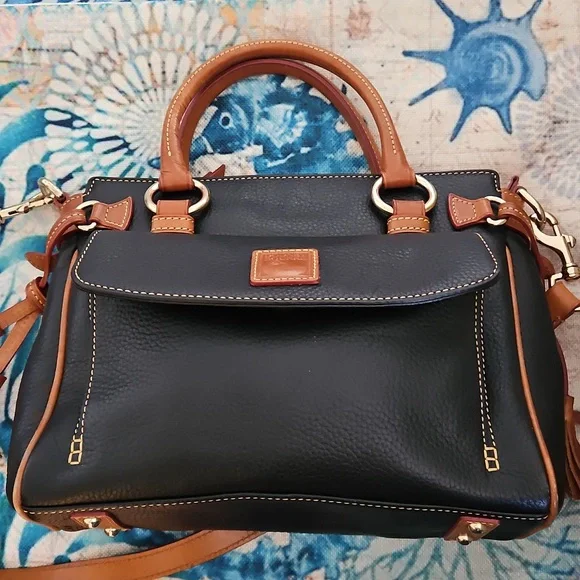 Vintage Dooney & Bourke Pebble Leather Tassel Satchel - Picture 4 of 15